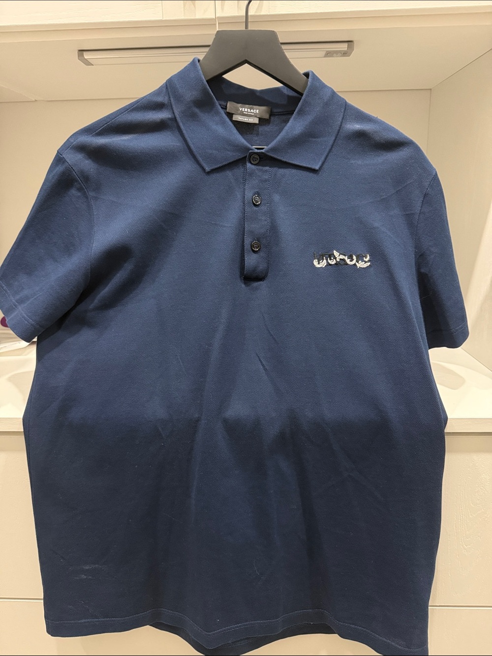Versace Men's Barocco Logo Script Polo Shirt